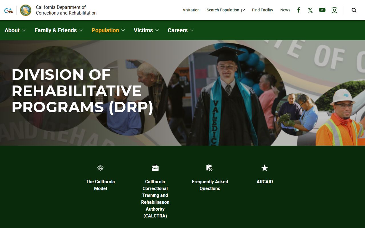 California Department of Corrections and Rehabilitation program information page